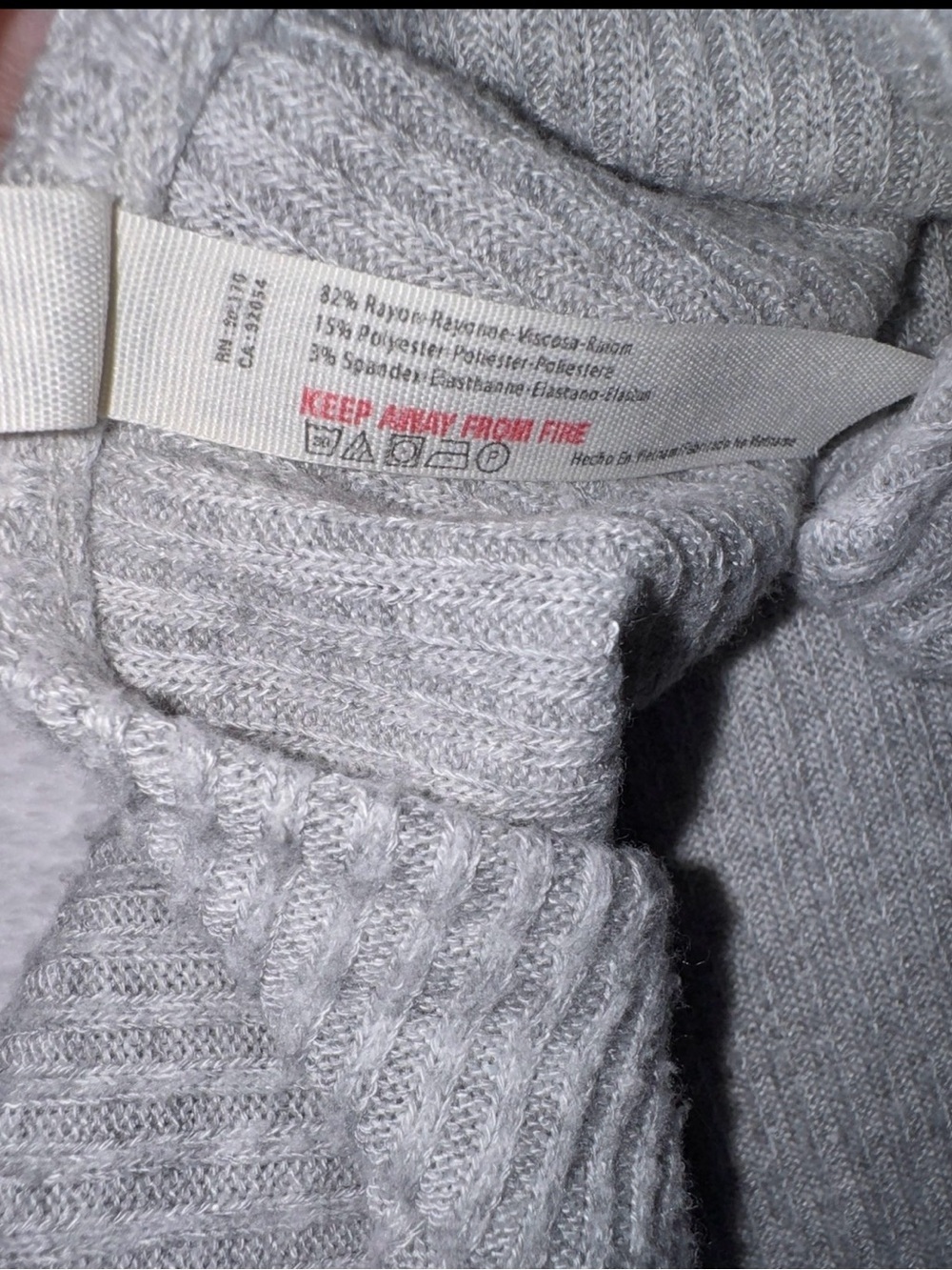 Intimately FP Ribbed Twist Front Deep V Top Gray - Picture 5 of 8